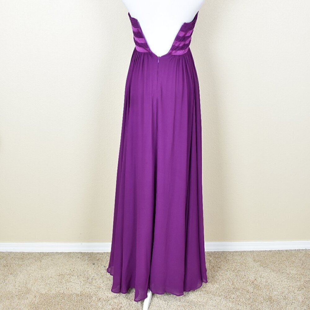 Aidan Mattox Halter Silk Formal Dress 0 - Picture 5 of 9